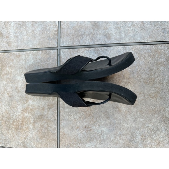 Christian Dior Diorissmo Black Logo Platform Flip Flops Sandals - Picture 9 of 13